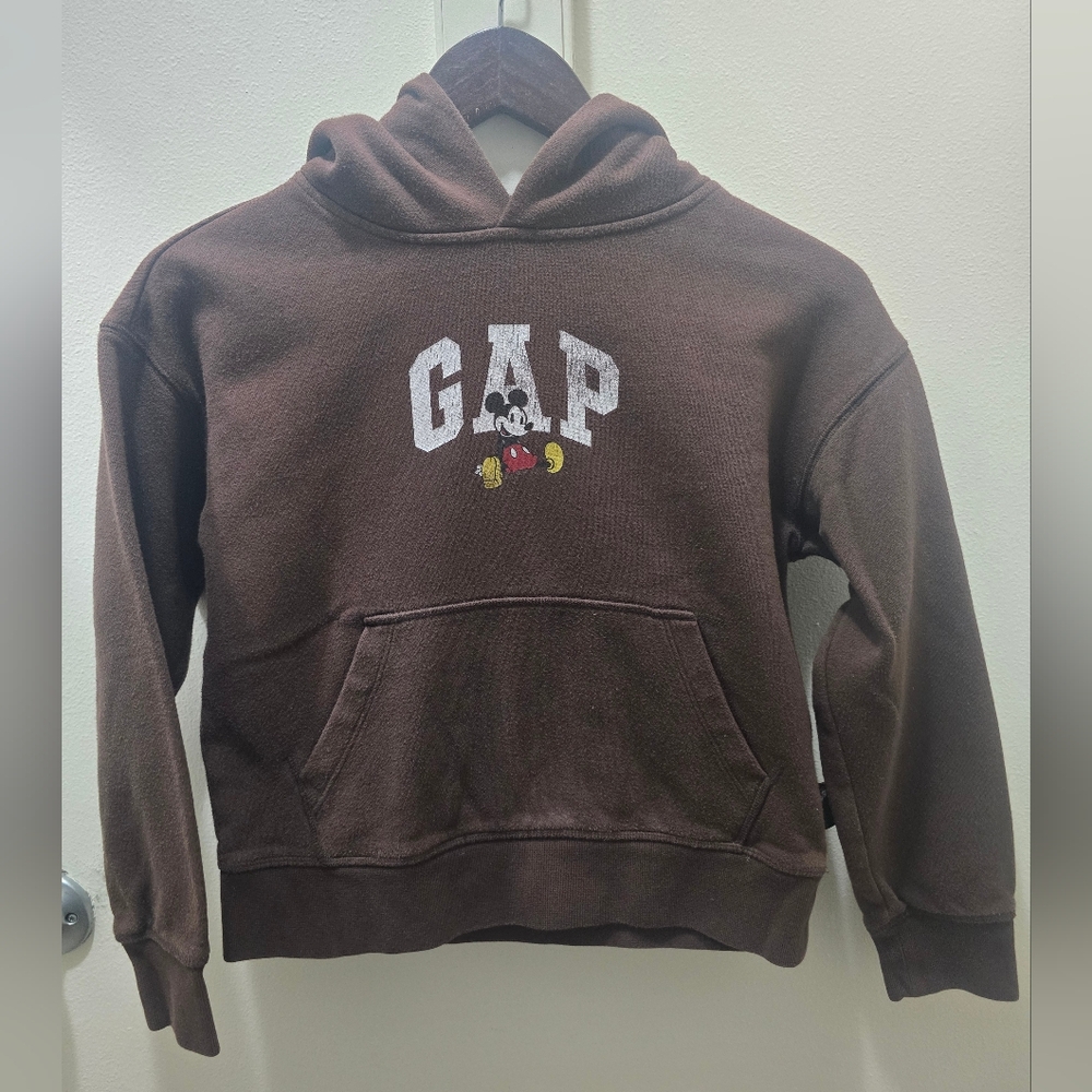 GAP x Disney Kids Brown Hoodie with Mickey Mouse
